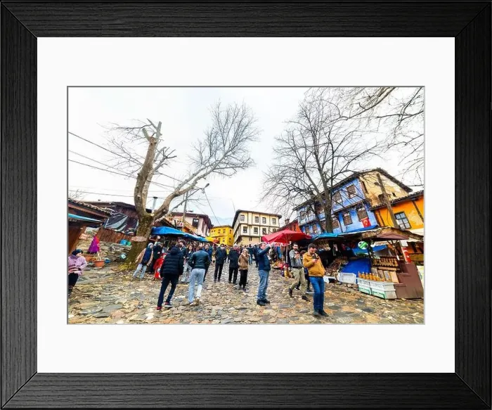 Framed Print : BURSA, TURKEY - MARCH 6, 2022: Cumalikizik Village in Bursa Framed Print : BURSA, TURKEY - MARCH 6, 2022: Cumalikizik Village in Bursa