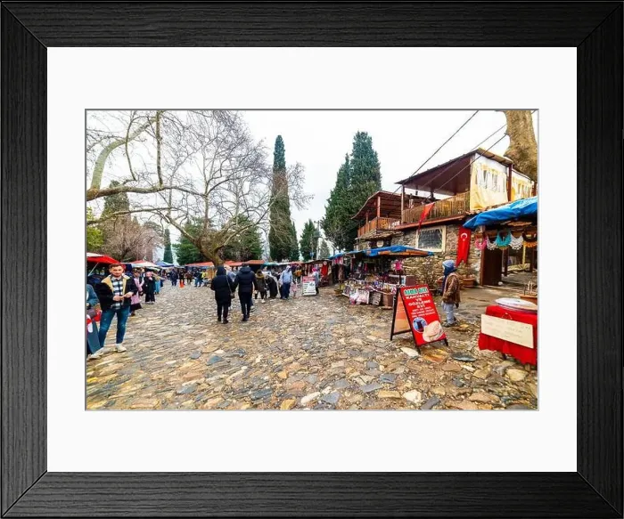 Framed Print : BURSA, TURKEY - MARCH 6, 2022: Cumalikizik Village in Bursa Framed Print : BURSA, TURKEY - MARCH 6, 2022: Cumalikizik Village in Bursa