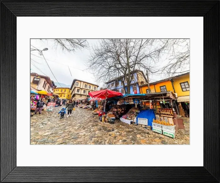 Framed Print : BURSA, TURKEY - MARCH 6, 2022: Cumalikizik Village in Bursa Framed Print : BURSA, TURKEY - MARCH 6, 2022: Cumalikizik Village in Bursa