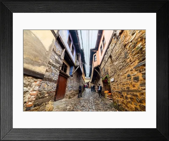Framed Print : BURSA, TURKEY - MARCH 6, 2022: Cumalikizik Village in Bursa Framed Print : BURSA, TURKEY - MARCH 6, 2022: Cumalikizik Village in Bursa