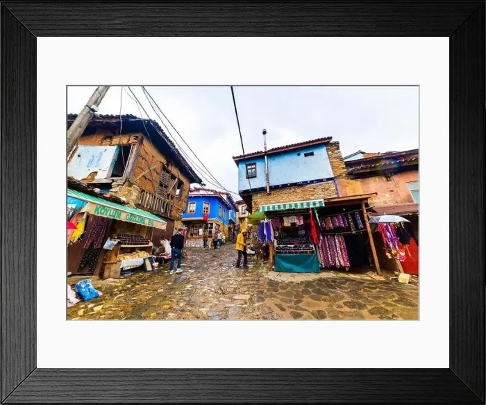 Framed Print : BURSA, TURKEY - MARCH 6, 2022: Cumalikizik Village in Bursa Framed Print : BURSA, TURKEY - MARCH 6, 2022: Cumalikizik Village in Bursa