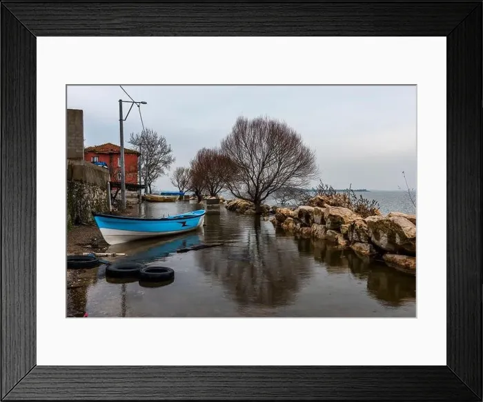 Framed Print : GOLYAZI, BURSA, TURKEY. Golyazi is a town founded on a peninsula on Lake Uluabat Framed Print : GOLYAZI, BURSA, TURKEY. Golyazi is a town founded on a peninsula on Lake Uluabat