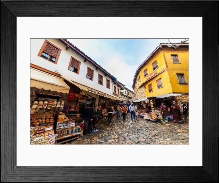 Framed Print : BURSA, TURKEY - MARCH 6, 2022: Cumalikizik Village in Bursa Framed Print : BURSA, TURKEY - MARCH 6, 2022: Cumalikizik Village in Bursa