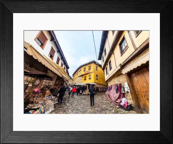 Framed Print : BURSA, TURKEY - MARCH 6, 2022: Cumalikizik Village in Bursa