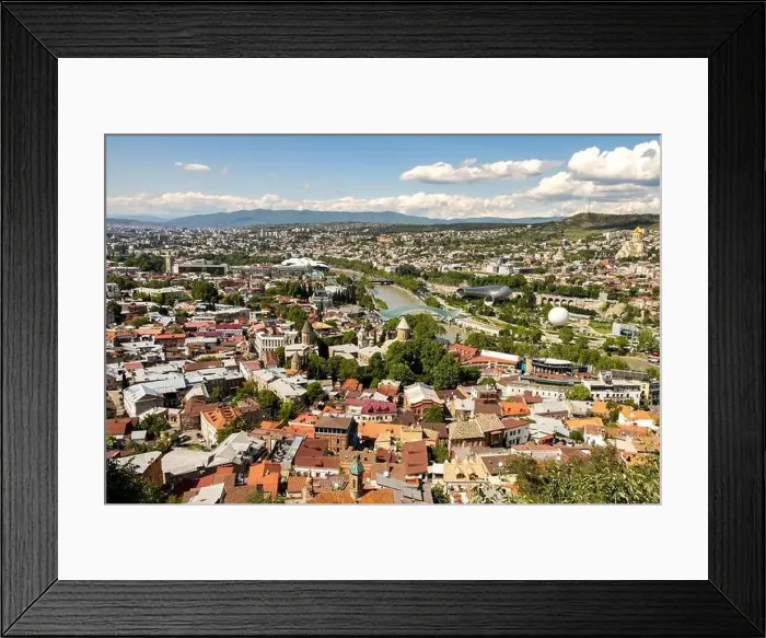 Framed Print : General view of Tbilisi city center and Kura River. Georgia Framed Print : General view of Tbilisi city center and Kura River. Georgia