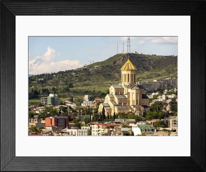 Framed Print : General view of Tbilisi city center and Kura River. Georgia Framed Print : General view of Tbilisi city center and Kura River. Georgia
