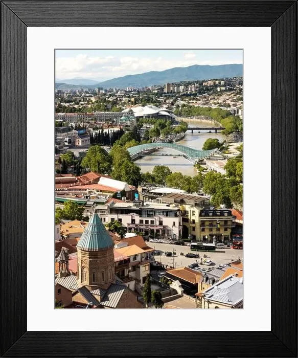 Framed Print : General view of Tbilisi city center and Kura River. Georgia Framed Print : General view of Tbilisi city center and Kura River. Georgia