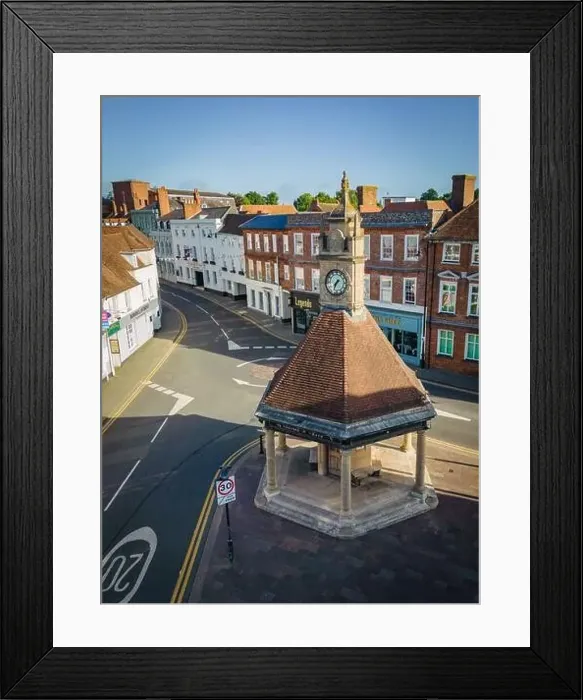 Framed Print : Aerial view of The Clock Tower Framed Print : Aerial view of The Clock Tower