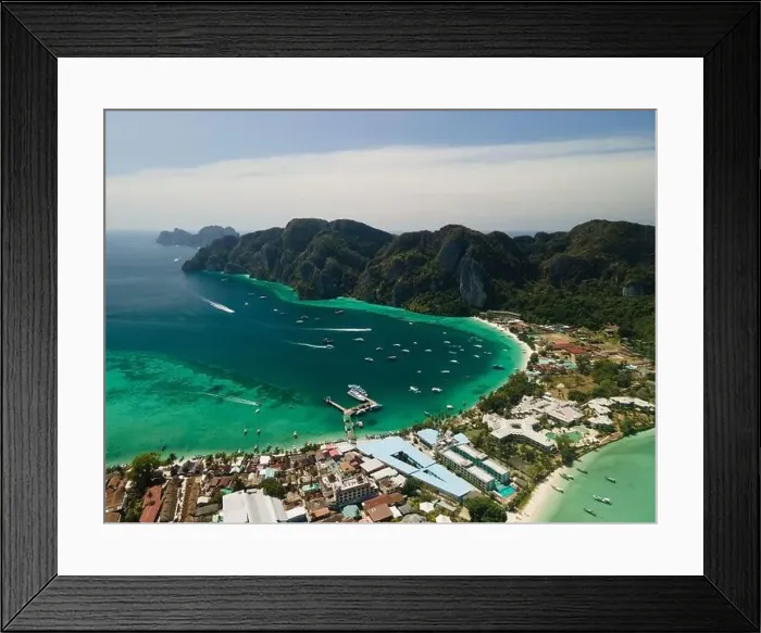 Framed Print : Many boats sailing the turquoise waters of Koh Phi Phi Don, Thailand Framed Print : Many boats sailing the turquoise waters of Koh Phi Phi Don, Thailand