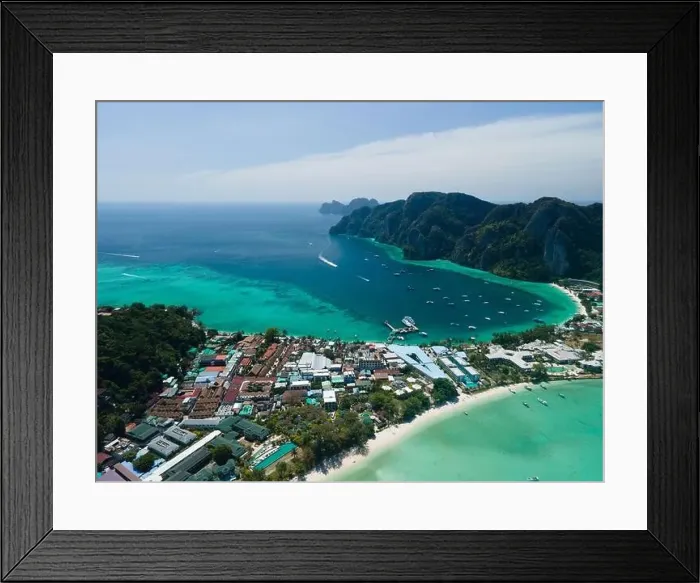Framed Print : Many boats sailing the turquoise waters of Koh Phi Phi Don, Thailand Framed Print : Many boats sailing the turquoise waters of Koh Phi Phi Don, Thailand