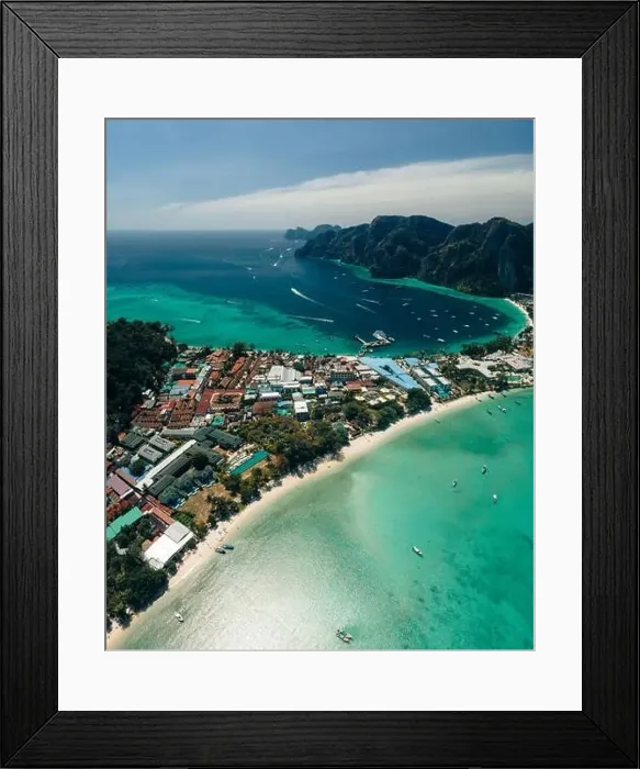 Framed Print : Many boats sailing the turquoise waters of Koh Phi Phi Don, Thailand Framed Print : Many boats sailing the turquoise waters of Koh Phi Phi Don, Thailand