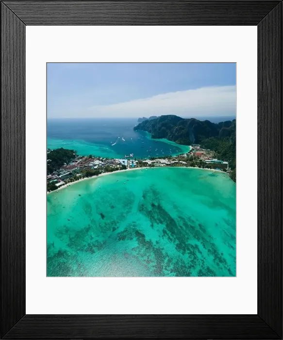 Framed Print : Many boats sailing the turquoise waters of Koh Phi Phi Don, Thailand Framed Print : Many boats sailing the turquoise waters of Koh Phi Phi Don, Thailand