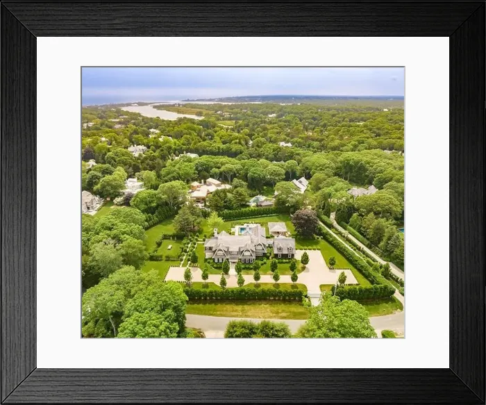 Framed Print : aerial view of 70 Jericho Road, East Hampton, NY Framed Print : aerial view of 70 Jericho Road, East Hampton, NY