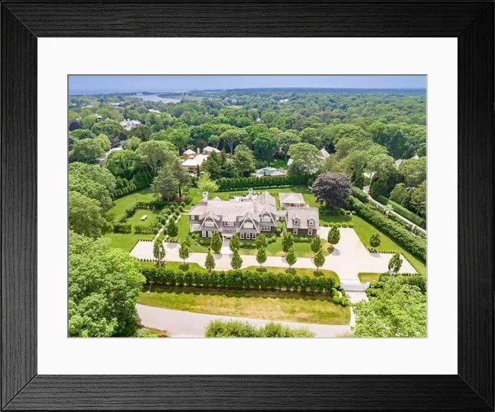 Framed Print : aerial view of 70 Jericho Road, East Hampton, NY Framed Print : aerial view of 70 Jericho Road, East Hampton, NY