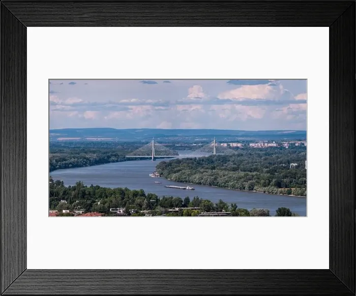 Framed Print : Huge bridge in Budapest, Hungary, called Megyeri bridge Framed Print : Huge bridge in Budapest, Hungary, called Megyeri bridge
