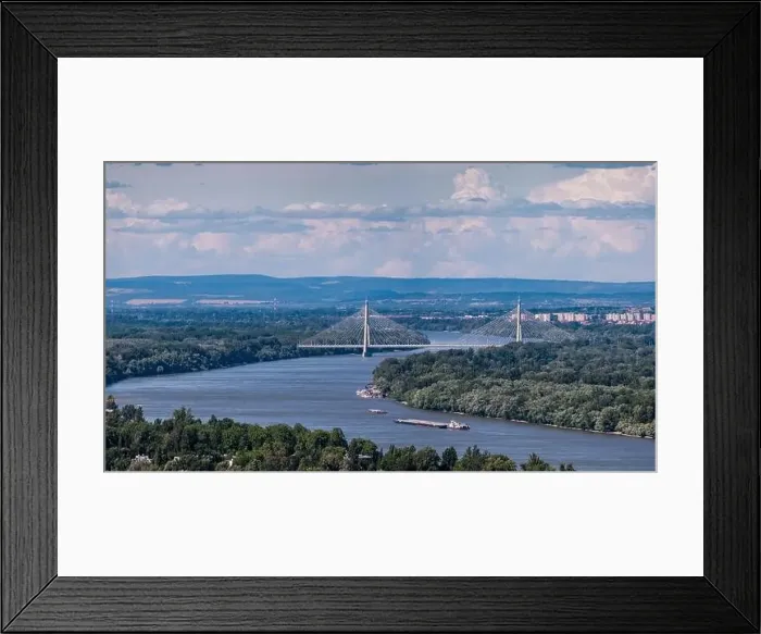 Framed Print : Huge bridge in Budapest, Hungary, called Megyeri bridge Framed Print : Huge bridge in Budapest, Hungary, called Megyeri bridge