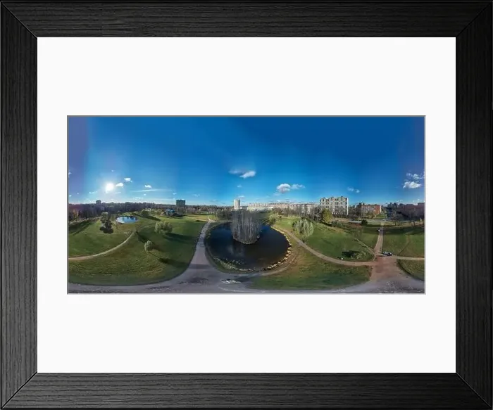 Framed Print : Panorama of the city park from a quadcopter Framed Print : Panorama of the city park from a quadcopter