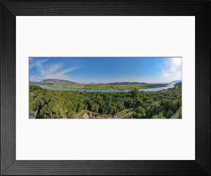 Framed Print : Drone view at the roman archaeological site of Butrinto on Albania Framed Print : Drone view at the roman archaeological site of Butrinto on Albania