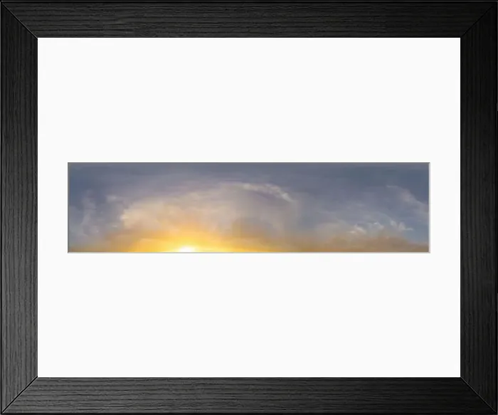 Framed Print : Sky panorama with Cirrus clouds in Seamless spherical equirectangular format Framed Print : Sky panorama with Cirrus clouds in Seamless spherical equirectangular format