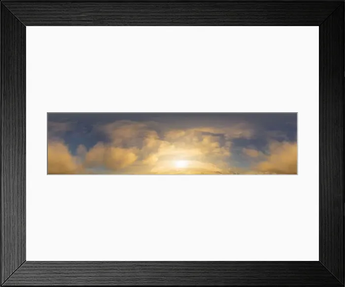 Framed Print : Blue sky with Cumulus clouds Seamless panorama in spherical equirectangular format Framed Print : Blue sky with Cumulus clouds Seamless panorama in spherical equirectangular format