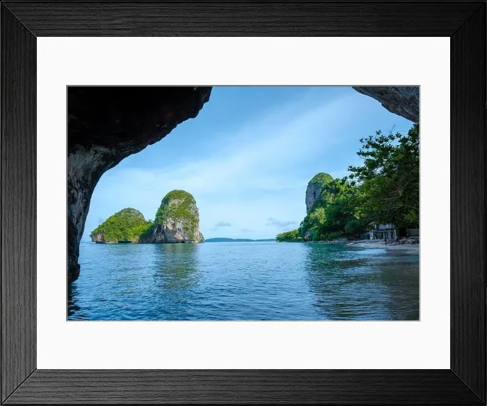 Framed Print : Railay Beach Krabi Thailand, the tropical beach of Railay Krabi Framed Print : Railay Beach Krabi Thailand, the tropical beach of Railay Krabi