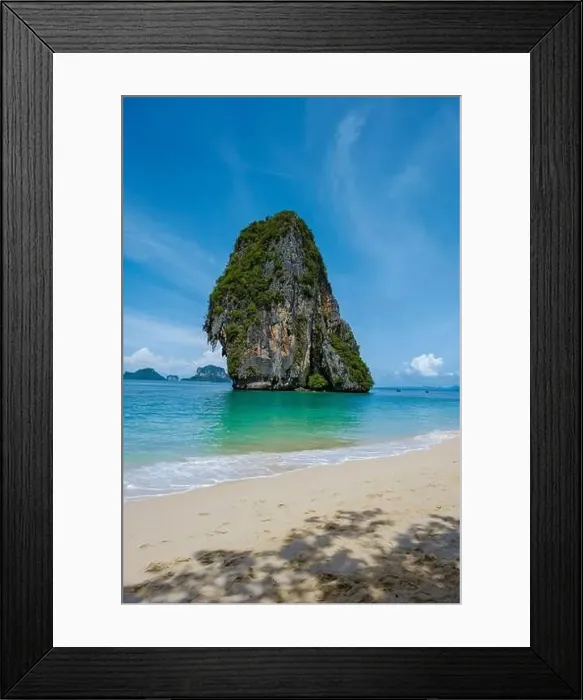 Framed Print : Railay Beach Krabi Thailand, the tropical beach of Railay Krabi Framed Print : Railay Beach Krabi Thailand, the tropical beach of Railay Krabi