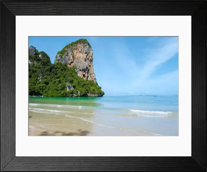 Framed Print : Railay Beach Krabi Thailand, the tropical beach of Railay Krabi Framed Print : Railay Beach Krabi Thailand, the tropical beach of Railay Krabi