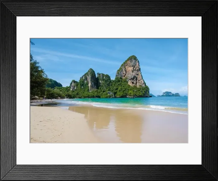 Framed Print : Railay Beach Krabi Thailand, the tropical beach of Railay Krabi