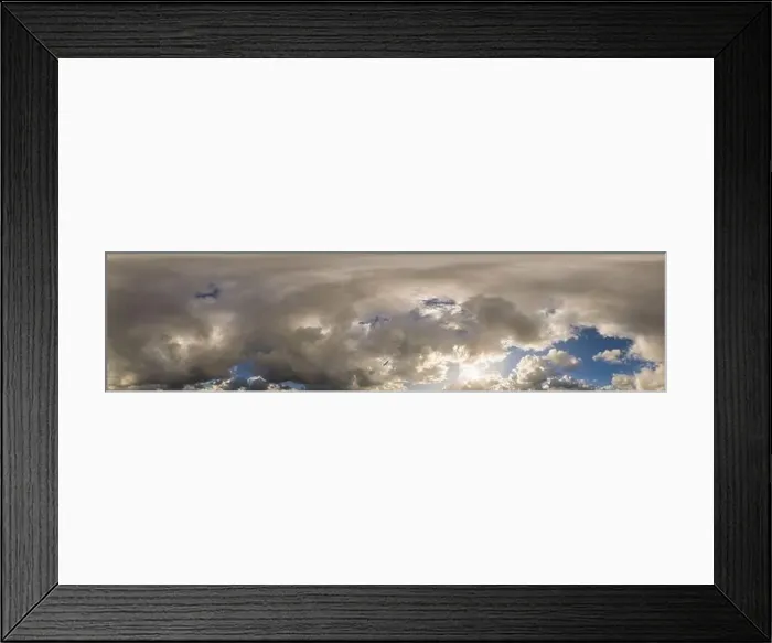 Framed Print : Dark blue sunset sky panorama with Cumulus clouds Framed Print : Dark blue sunset sky panorama with Cumulus clouds