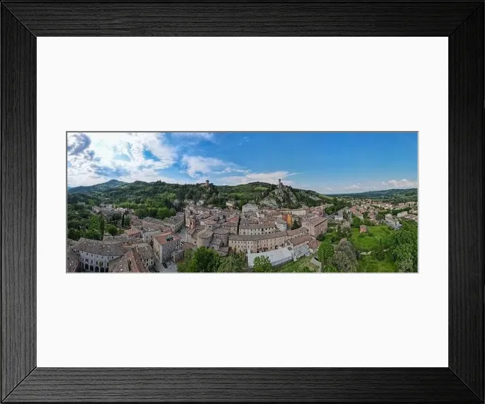 Framed Print : Drone view at the historical village of Brisighella on Italy Framed Print : Drone view at the historical village of Brisighella on Italy