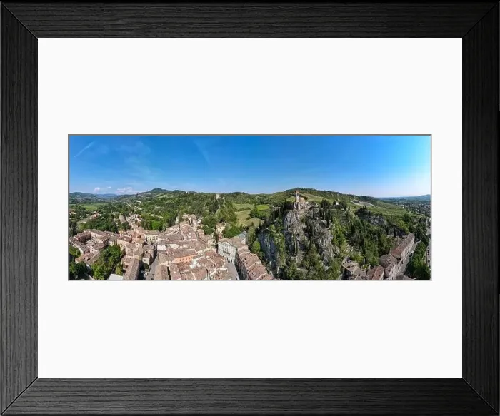 Framed Print : Drone view at the historical village of Brisighella on Italy Framed Print : Drone view at the historical village of Brisighella on Italy