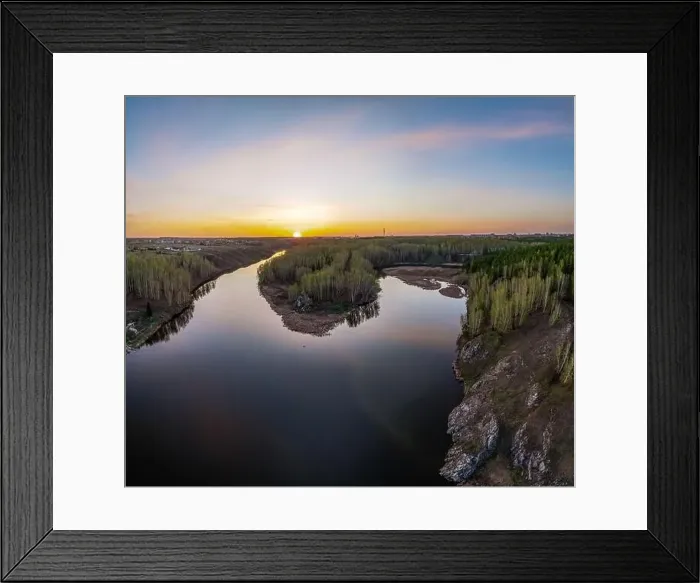 Framed Print : Confluence of the Iset and Kamenka rivers in the city Kamensk-Uralskiy Framed Print : Confluence of the Iset and Kamenka rivers in the city Kamensk-Uralskiy