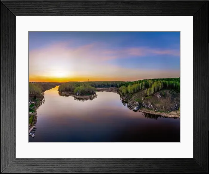 Framed Print : Confluence of the Iset and Kamenka rivers in the city Kamensk-Uralskiy Framed Print : Confluence of the Iset and Kamenka rivers in the city Kamensk-Uralskiy