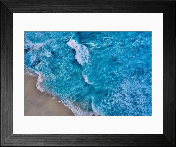 Framed Print : Waves on a beach in Nusa Penida Island, Indonesia Framed Print : Waves on a beach in Nusa Penida Island, Indonesia