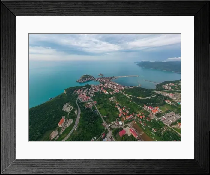 Framed Print : Beautiful cityscape on the mountains over Black-sea, Amasra. Amasra traditional Turkish architecture Framed Print : Beautiful cityscape on the mountains over Black-sea, Amasra. Amasra traditional Turkish architecture
