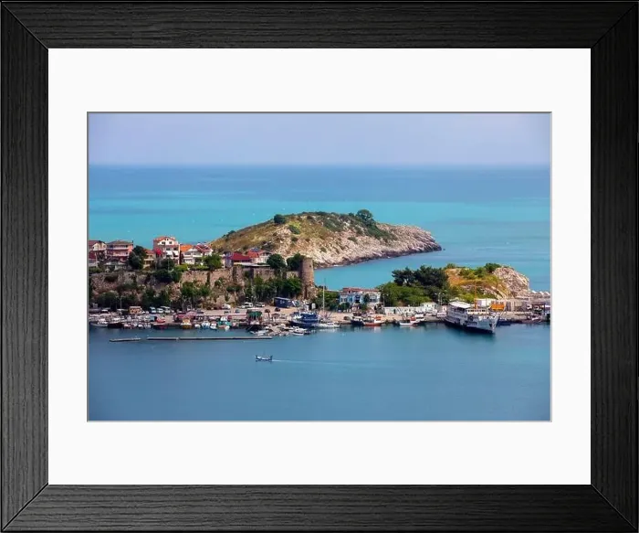 Framed Print : Beautiful cityscape on the mountains over Black-sea, Amasra. Amasra traditional Turkish architecture Framed Print : Beautiful cityscape on the mountains over Black-sea, Amasra. Amasra traditional Turkish architecture