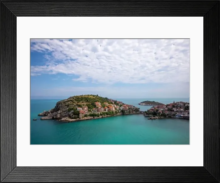 Framed Print : Beautiful cityscape on the mountains over Black-sea, Amasra. Amasra traditional Turkish architecture Framed Print : Beautiful cityscape on the mountains over Black-sea, Amasra. Amasra traditional Turkish architecture