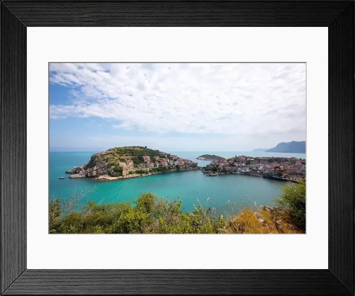 Framed Print : Beautiful cityscape on the mountains over Black-sea, Amasra. Amasra traditional Turkish architecture Framed Print : Beautiful cityscape on the mountains over Black-sea, Amasra. Amasra traditional Turkish architecture