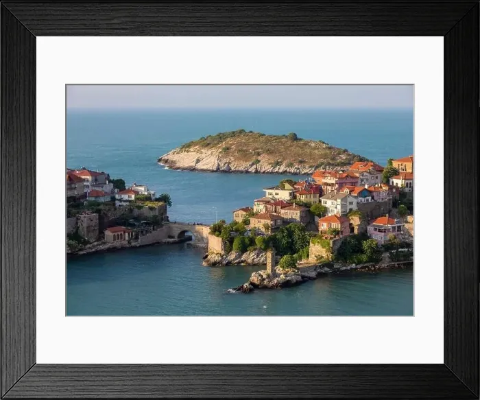 Framed Print : Beautiful cityscape on the mountains over Black-sea, Amasra. Amasra traditional Turkish architecture Framed Print : Beautiful cityscape on the mountains over Black-sea, Amasra. Amasra traditional Turkish architecture