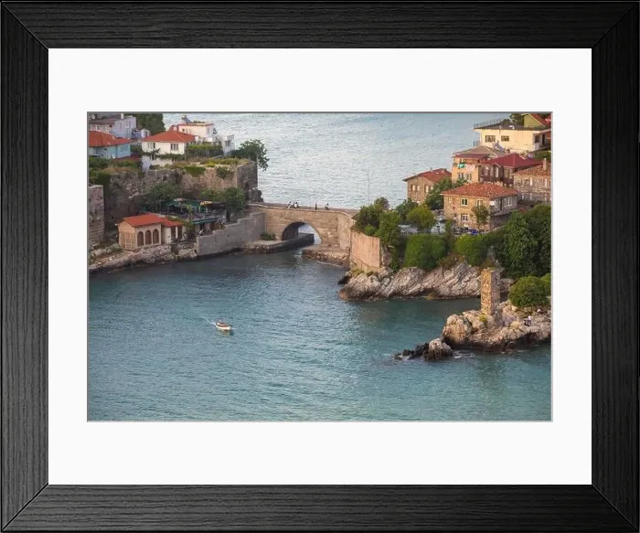 Framed Print : Beautiful cityscape on the mountains over Black-sea, Amasra. Amasra traditional Turkish architecture Framed Print : Beautiful cityscape on the mountains over Black-sea, Amasra. Amasra traditional Turkish architecture