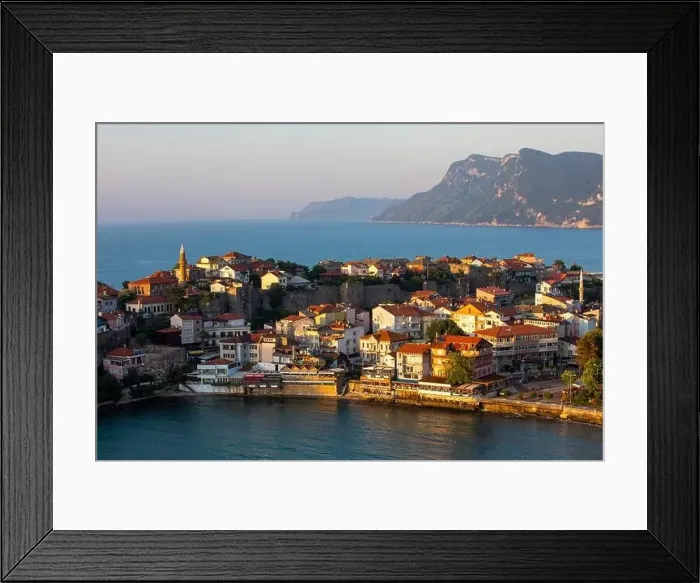 Framed Print : Beautiful cityscape on the mountains over Black-sea, Amasra. Amasra traditional Turkish architecture Framed Print : Beautiful cityscape on the mountains over Black-sea, Amasra. Amasra traditional Turkish architecture