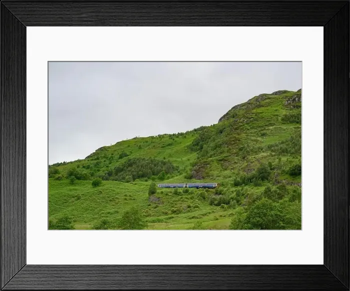 Framed Print : A train in the scottish highlands Framed Print : A train in the scottish highlands