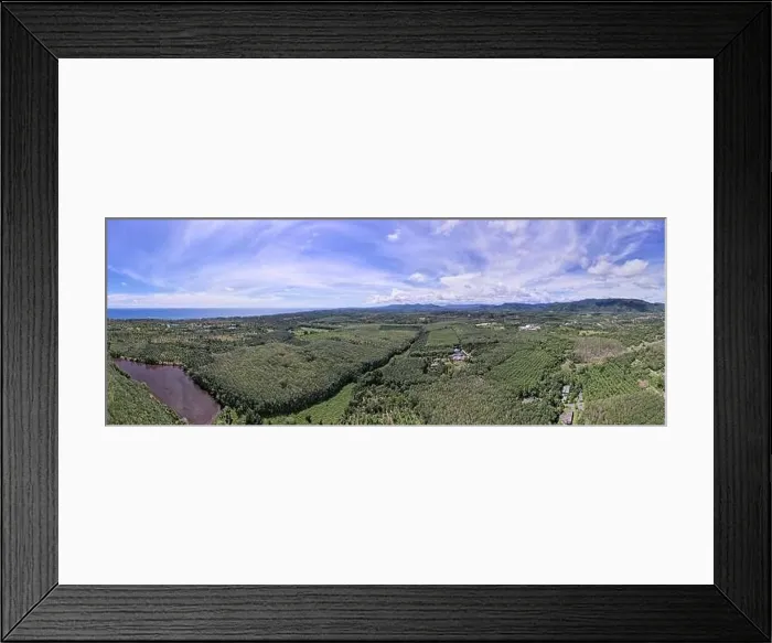 Framed Print : Aerial view drone shot of beautiful nature landscape forest panorama view Framed Print : Aerial view drone shot of beautiful nature landscape forest panorama view