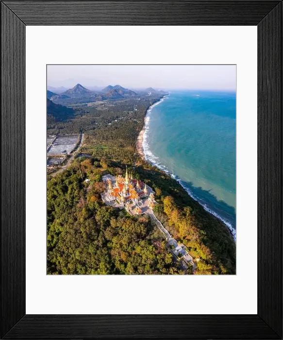 Framed Print : Phra Mahathat Chedi Phakdee Prakat temple in Prachuap Khiri Khan, Thailand Framed Print : Phra Mahathat Chedi Phakdee Prakat temple in Prachuap Khiri Khan, Thailand