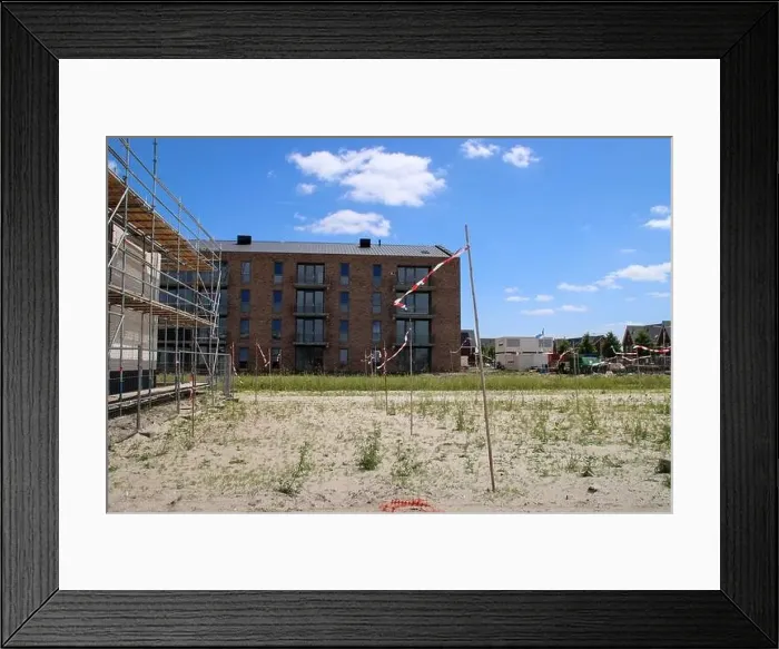 Framed Print : Construction of new houses with infrastructure in new residential area Westergouwe in Gouda the Netherlands Framed Print : Construction of new houses with infrastructure in new residential area Westergouwe in Gouda the Netherlands