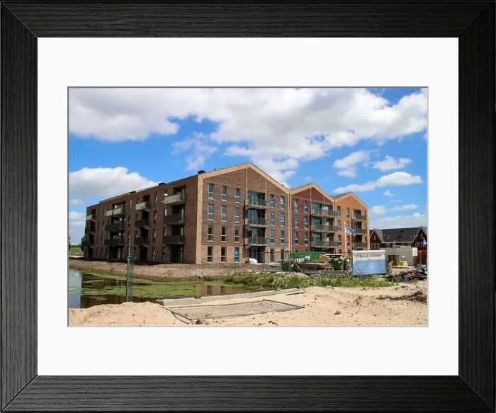 Framed Print : Construction of new houses with infrastructure in new residential area Westergouwe in Gouda the Netherlands Framed Print : Construction of new houses with infrastructure in new residential area Westergouwe in Gouda the Netherlands