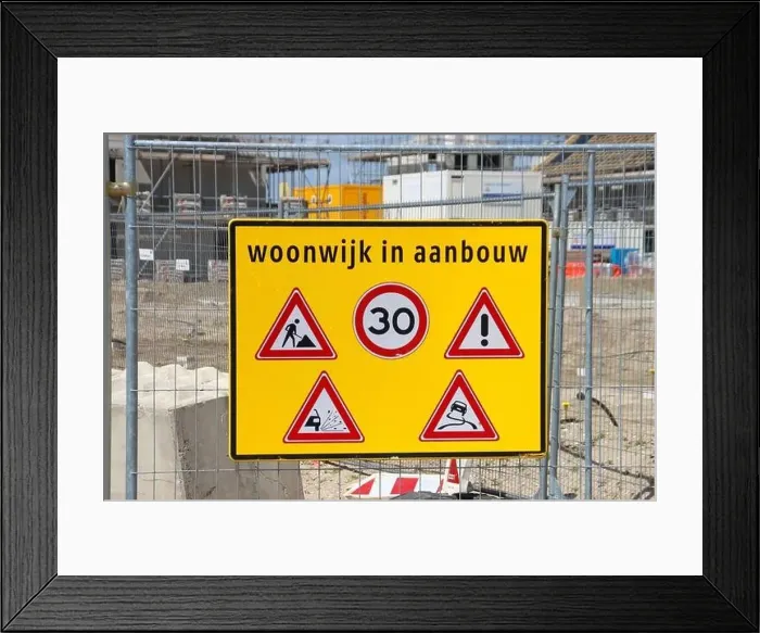 Framed Print : Construction of new houses with infrastructure in new residential area Westergouwe in Gouda the Netherlands Framed Print : Construction of new houses with infrastructure in new residential area Westergouwe in Gouda the Netherlands
