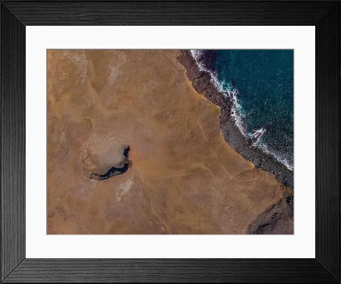 Framed Print : inactive volcanic crater from above Framed Print : inactive volcanic crater from above