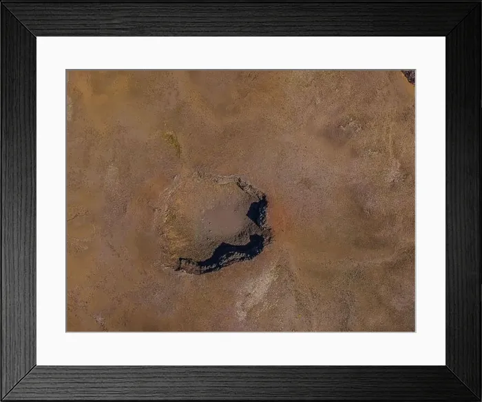 Framed Print : inactive volcanic crater from above Framed Print : inactive volcanic crater from above