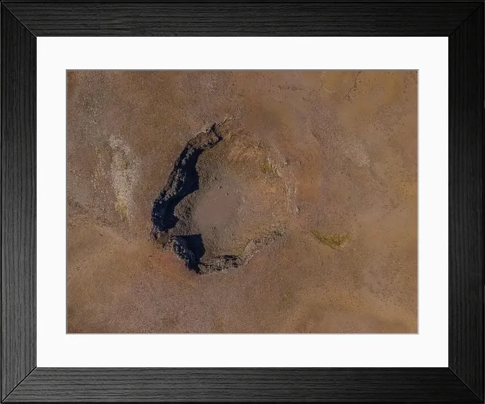 Framed Print : inactive volcanic crater from above Framed Print : inactive volcanic crater from above